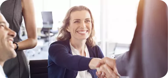 man-and-women-shaking-hands