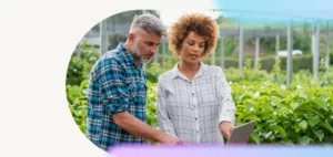 Diverse individuals discussing ESG transformation for an organisation